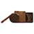 Brown Louis Vuitton Monogram Reverse Giant Trio Pouch Cloth  ref.1269370