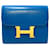 Hermès HERMES CarterasPiel Azul Cuero  ref.1269394