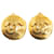Pendientes de clip Chanel CC dorados Chapado en oro  ref.1269423