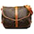 Monogramma Saumur marrone Louis Vuitton 35 Tessuto Crossbody Bag Pelle  ref.1269460