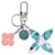 Silver Louis Vuitton Monogram Aqua Flower Bag Charm Key Chain Silvery  ref.1269472