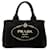 Bolso satchel negro con logo Prada Canapa Lienzo  ref.1269480