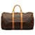 Keepall marrón con monograma de Louis Vuitton 50 Bolsa de viaje Castaño Cuero  ref.1269552