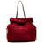 Red Prada Logo Tessuto Drawstring Tote Bag Leather  ref.1269564