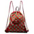 Red Gucci Printed Neo Vintage Drawstring Backpack Leather  ref.1269574