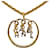 Collier pendentif chaîne lettre Chanel doré Or jaune  ref.1269631