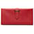 Hermès Portefeuille long classique Hermes Courchevel Bearn rouge Cuir  ref.1269632