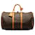 Keepall marrón con monograma de Louis Vuitton 50 Bolsa de viaje Castaño Cuero  ref.1269640