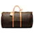 Marrom Louis Vuitton Monograma Keepall Bandouliere 60 Mala de viagem Couro  ref.1269644