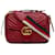 Bolso satchel pequeño con asa superior Gucci GG Marmont Sylvie rojo Roja Cuero  ref.1269658