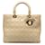 Beige Dior Large Lambskin Cannage Lady Dior Satchel Leather  ref.1269678
