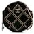 Bandolera redonda con lentejuelas y perlas de terciopelo Chanel negra Negro Cuero  ref.1269730