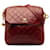 Bolsa de ombro acolchoada em pele de cordeiro Borgonha Chanel CC Bordeaux Couro  ref.1269755