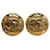 Boucles d'oreilles à clip Chanel CC dorées Plaqué or  ref.1269784