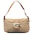 Taupe Fendi Zucchino Double Flap Baguette Leather  ref.1269799