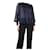 Ulla Johnson Navy blue sheer puff-sleeved blouse - size UK 8 Silk  ref.1269886