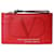 Valentino Porte-carte griffé rouge Cuir  ref.1269912