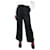 Aspesi Black elasticated satin trousers - size UK 12 Viscose  ref.1269922