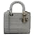 Dior Gray Medium Cannage Lady D-Lite Grey Cloth Cloth  ref.1269933