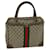 GUCCI GG Canvas Hand Bag PVC Beige Green Red Auth 66323  ref.1270093