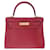 Hermès Hermes Kelly 28 Roja Cuero  ref.1270881