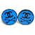 Chanel COCO Mark Plastique Bleu  ref.1272328