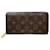 Louis Vuitton Zippy Wallet Brown Cloth  ref.1272524