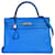 Hermès Hermes Kelly 35 Azul Couro  ref.1273610
