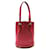 Louis Vuitton Bucket Roja Cuero  ref.1274572