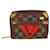 Louis Vuitton Zippy Coin Purse Brown Cloth  ref.1275249