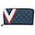 Louis Vuitton Zippy Organisateur Toile Bleu Marine  ref.1275984