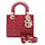 Dior Lady Dior Rosso Pelle  ref.1276056