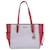 Michael Michael Kors Gilly Travel Tote Bag in White and Pink Coated Canvas Cloth  ref.1277310