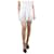 Autre Marque Shorts in lino e pizzo con cintura bianca - taglia UK 10 Bianco Biancheria  ref.1277327