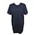 Hermès NEUES HERMES MAXI KANU MARINEBLAUES T-Shirt-KLEID GRÖSSE M 40 Kleid Baumwolle  ref.1277460