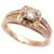 BAGUE MAUBOUSSIN SOLITAIRE CHANCE OF LOVE N2 T 51 OR ROSE & DIAMANTS RING Doré  ref.1277524