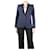 Autre Marque Blue jacquard patterned blazer - size UK 10 Polyester  ref.1277636