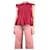 Isabel Marant Etoile Red sleeveless ruffled top - size UK 8 Cotton  ref.1277637