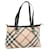 BURBERRY Nova Check Tote Bag Coated Canvas Beige Auth bs12192 Cloth  ref.1277793