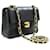 Chanel mini-quadrado pequeno cadeia bolsa de ombro crossbody cordeiro preto Couro  ref.1277812