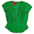 Emanuel Ungaro 90s vintage peplum top Green Silk  ref.1279846