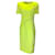 Autre Marque Roland Mouret Lime Green Short Sleeved Wool and Silk Crepe Midi Dress  ref.1279937