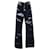 Autre Marque Dries van Noten Black / White Marble Bleach Tie-Dye Peyton Jeans Cotton  ref.1279961