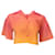 Autre Marque Camicia corta in taffetà hotfix rosa con autoritratto Poliestere  ref.1279974