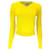 Autre Marque Loewe Lemon Long Sleeved V-Neck Viscose Knit Pullover Sweater Yellow  ref.1279984