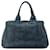 Blue Prada Canapa Logo Denim Tote Bag  ref.1279993