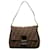 Brown Fendi Zucca Canvas Mamma Forever Shoulder Bag Leather  ref.1280002