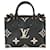 Louis Vuitton Black Beige Giant Monogram Empreinte Onthego PM Leather  ref.1280043