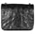 Saint Laurent Niki-Geldbörse mit Kette aus schwarzem, geknittertem Kalbsleder   ref.1280054