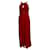 Jenny Packham Rotes verziertes Abendkleid Polyester  ref.1280142